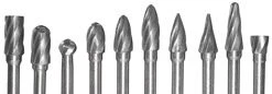10pc Carbide 1/4" Carving Burr Set